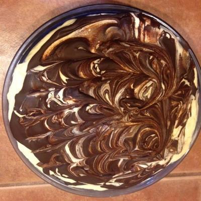 low-carb chocolade swirl cheesecake