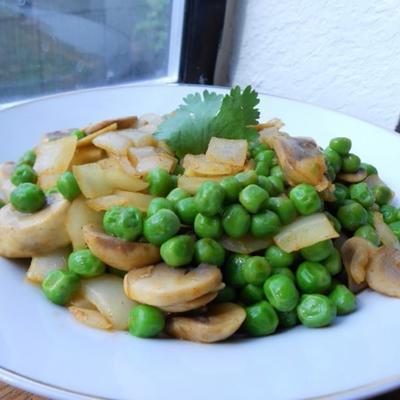 ed's geheime salade met erwten en champignons