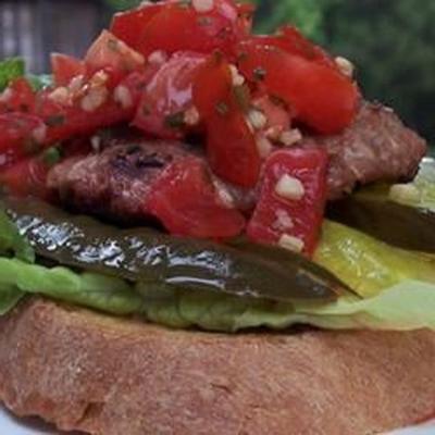 Mexicaanse hamburgers van Turkije met pico de gallo