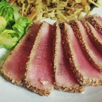 sesam aangebraden tonijn