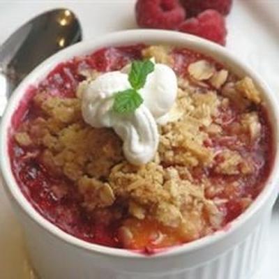 frambozenperzik crumble