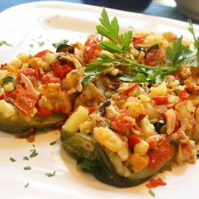 courgette boten op de grill