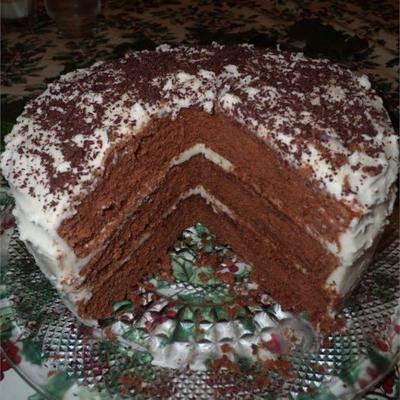 chocolade lizzie cake met karamel vulling