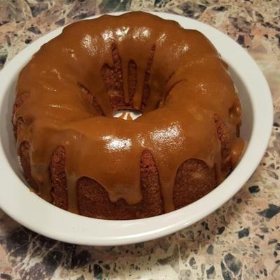 appeloogst pond cake met caramel glazuur