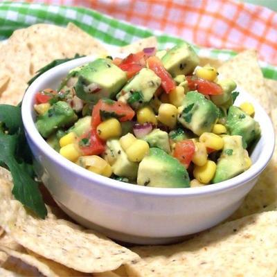 maïs en avocado salsa