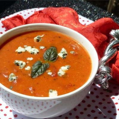 room van gorgonzola soep van tomaat