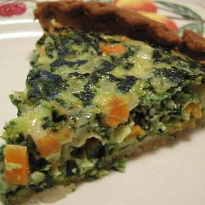 spinazie en wortel quiche