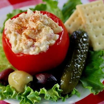 geweldige eiersalade met een trap