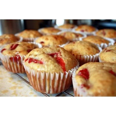 aardbeien citroen muffins
