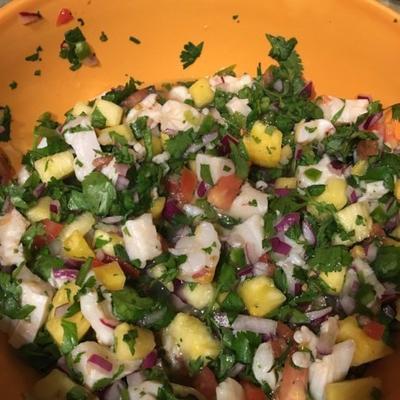 conch ceviche met ananas