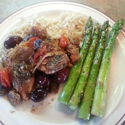 kippendij fricassee met paddestoelen en rozemarijn