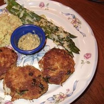 perfecte crabcakes met groene uien