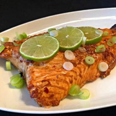 knoflookbbq zalm uit Chili