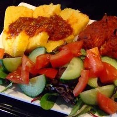 gemakkelijke polenta met tomatensaus