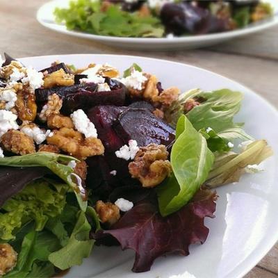 bietensalade met geitenkaas