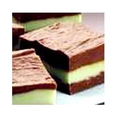 gelaagde mint chocolade fudge