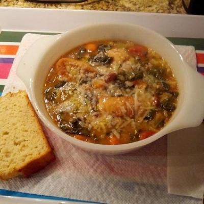 ribollita (reboiled italiaanse koolsoep)