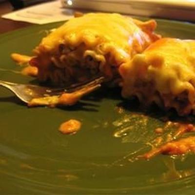 gegrilde kip en portobello lasagna rollups