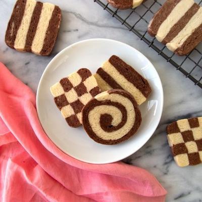 koekjes van chocolade en vanillesuiker