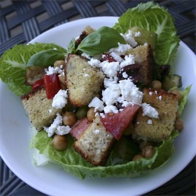 Italiaanse panzanella broodsalade