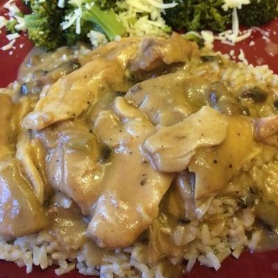 crock pot cheesy mushroom chicken