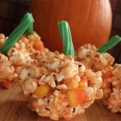 Halloween popcorn pompoenen