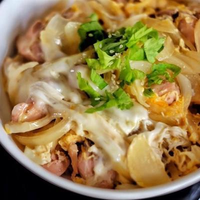 oyakodon (rijstkom met rijst en rijst)