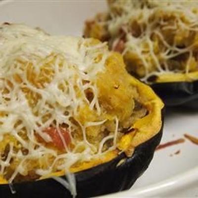 gemberachtig quinoa gevulde acorn squash