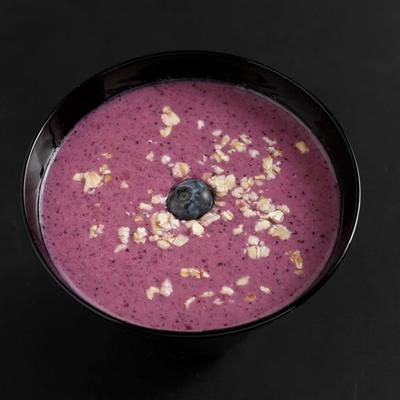 Blueberry esdoorn havermout smoothie