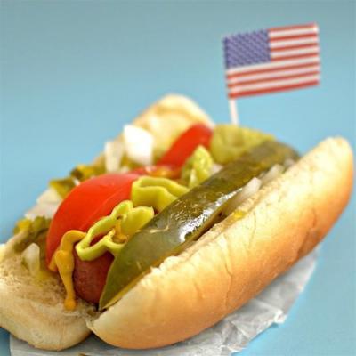 chicago-achtige hotdog