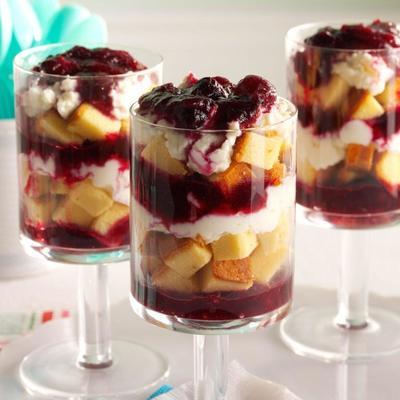 blauw-cranberry creme parfait