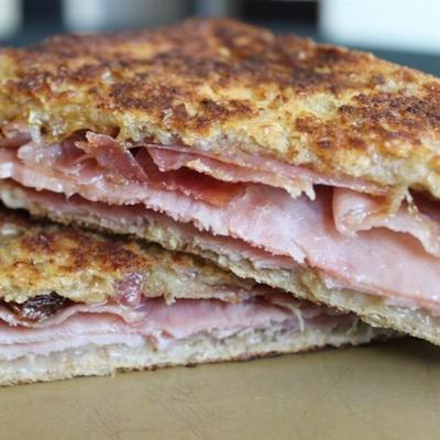 gegrilde ham en kaas met een twist