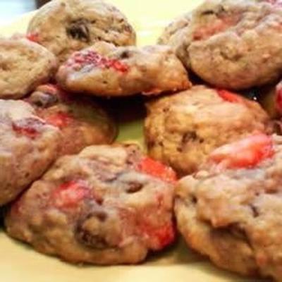 verse aardbeien-havermout koekjes