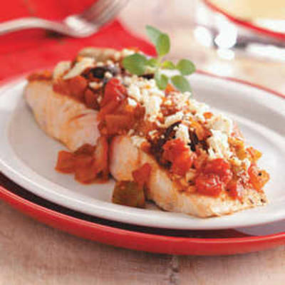 gekruide mediterrane mahi-mahi