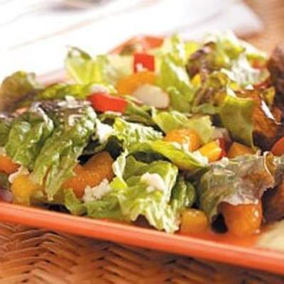 salade met rood blad en mandarijn
