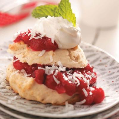 kokos en cranberry shortcakes