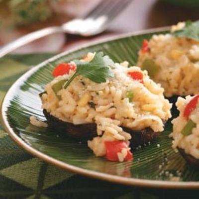 UI Parmezaanse risotto met geroosterde portabello-paddenstoelen