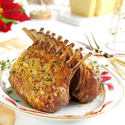 lamskotelet met gekruide korst