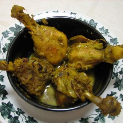 pittige Indiase kip met groene masala