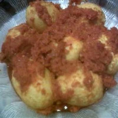 telur balado (pittige chili saus met eieren)