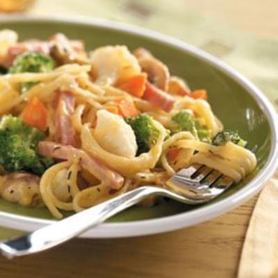 Linguine voor ham en broccoli