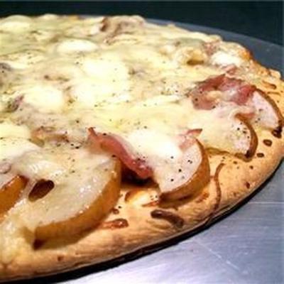 peren- en prosciutto-pizza