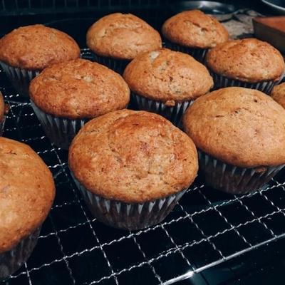 vochtige bananen muffins