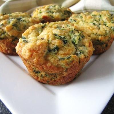 spinazie Cheddar muffins