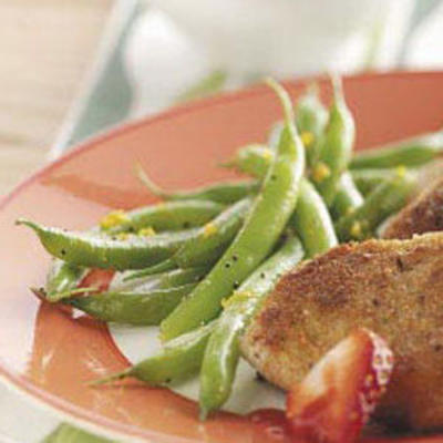 groene bonen met sinaasappel