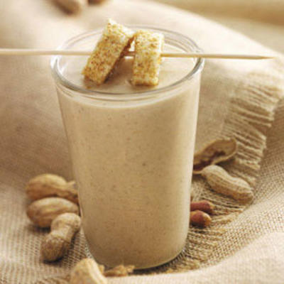 pindakaas / bananensmoothie