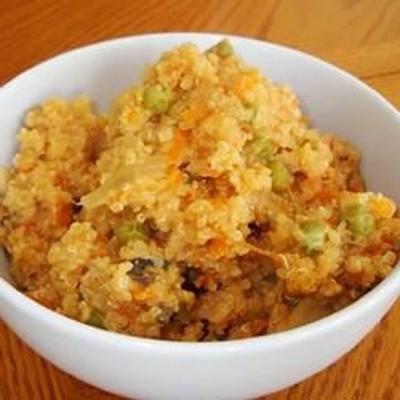 quinoa met erwten en parmezaanse kaas
