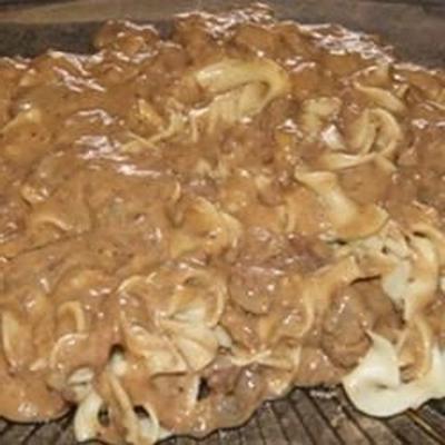 slowcooker hertsvlees stroganoff maaltijd