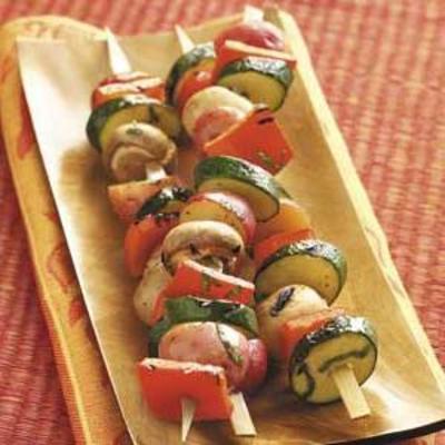 Verrukkelijke plantaardige kebabs