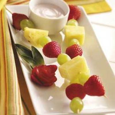 fruitspiesjes met dip